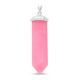 Dyed Pink Jade Pendant in Rhodium Overlay Sterling Silver 55.00 Ct