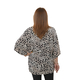 TAMSY Leopard Pattern V-Neck Knit Drape Top (One Size Fits 10-22) - Brown