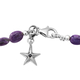GP Italian Garden Collection - Charoite Beads Necklace with Teardrop Pendant and Star Charm in Platinum Overlay Sterling Silver 150.03 Ct.