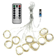 8 Modes LED Curtain String Light with Remote Control with USB Power (Size:Length -280Cm)