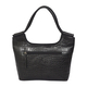 ASSOTS LONDON Amanda Genuine Leather Croc Embossed Tote Bag (Size 26x20x9 Cm) - Black