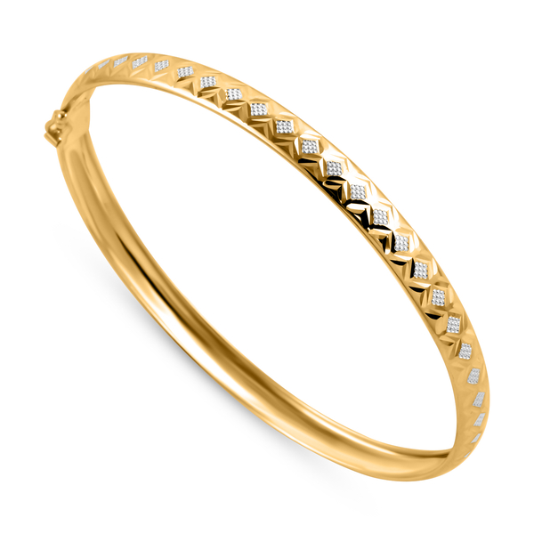 Hatton Garden Close Out Deal - 9K Yellow Gold Bangle (Size 6.5 - 7in), Gold Wt. 3.22 Gms