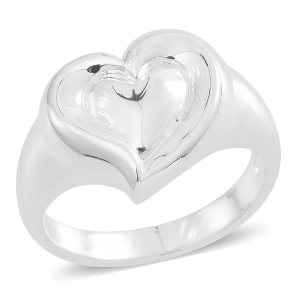 Thai Sterling Silver Heart Ring, Silver wt 6.00 Gms.
