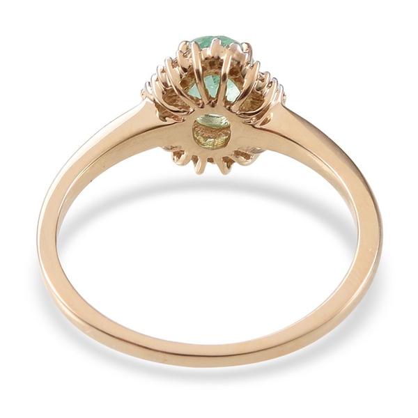 14K Y Gold Boyaca Colombian Emerald (Ovl 0.75 Ct), Diamond Ring 1.000 Ct.