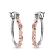 Hoop Earrings in Rose Gold and Platinum Plated Sterling Silver