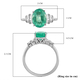 RHAPSODY 950 Platinum AAAA Ethiopian Emerald 1.70 Ct. and Diamond (VS/E-F) Ring 1.83 Ct.