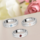Personalised Engraved Birthstone Band Ring