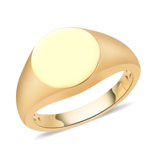 14K Gold Overlay Sterling Silver Signet Ring