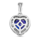 RHAPSODY 950 Platinum AAAA Tanzanite and Diamond (VS/E-F) Heart Pendant 2.36 Ct.