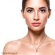 ELANZA Simulated Pink Sapphire and Simulated Diamond Pendant in Rhodium Overlay Sterling Silver