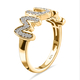 Diamond MUM Ring in Yellow Gold  Overlay Sterling Silver 0.27 Ct.