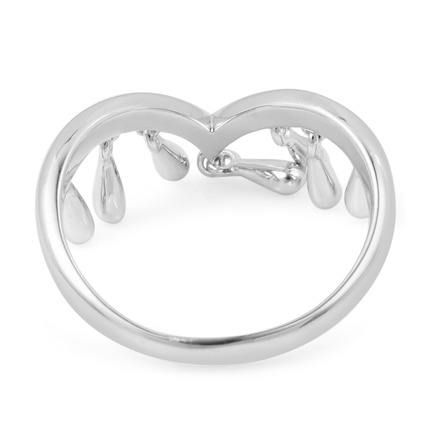 LucyQ Multi Drip Ring in Rhodium Plated Sterling Silver
