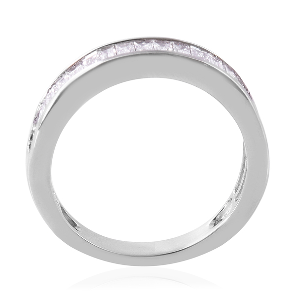 Limited Available- RHAPSODY 950 Platinum IGI Certified Diamond (Bgt) (E-F/VS) Half Eternity Band Ring 1.00 Ct.