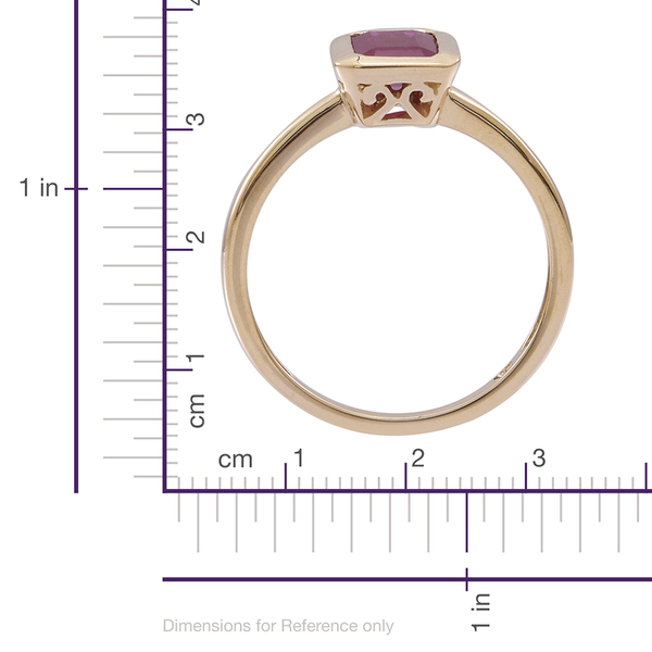 9K Y Gold Ruby (Oct) Solitaire Ring 1.000 Ct.