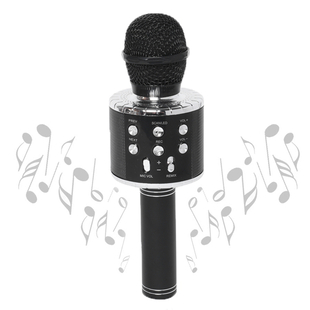 Smart Karaoke Mic with Multi Features in Black Colour