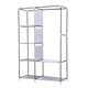 Multi Purpose Collapsible Wardrobe with Zipper Door and 1 Outer Pocket (Size 162x103x43 Cm)