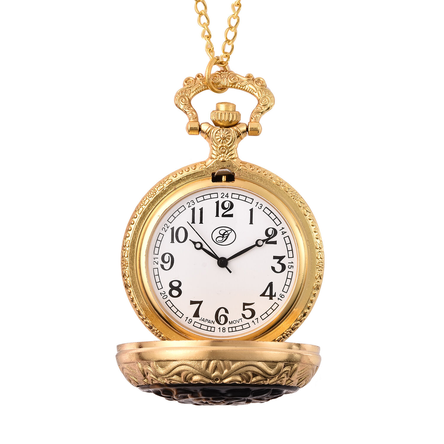 Vintage Turquoise Pearl Ruby Gold-Filled Pocket Watch Chain Jewellery Watches Watch Necklaces 