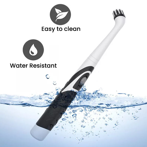 4 in 1 Sonic Scrubber Automatic Brush Cleaner (Battery AAx4 not incl.) (Size:26x3Cm) - Black and White