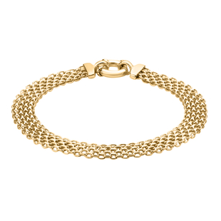 Close Out Deal - 9K Yellow Gold Bismark Bracelet (Size - 7.5) with Senorita Clasp, Gold Wt. 5.60 Gms