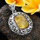 Natural Baltic Amber Pendant in Sterling Silver, Silver Wt 16.73 Gms