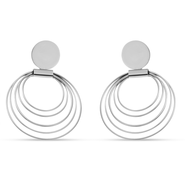 Earrings (With Push Back) in Silver Tone