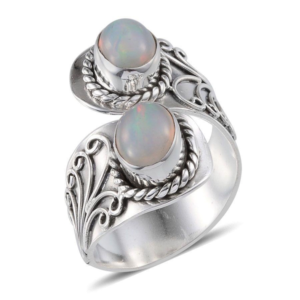 Jewels of India Ethiopian Welo Opal (Ovl) Ring in Sterling Silver 1.760 Ct.
