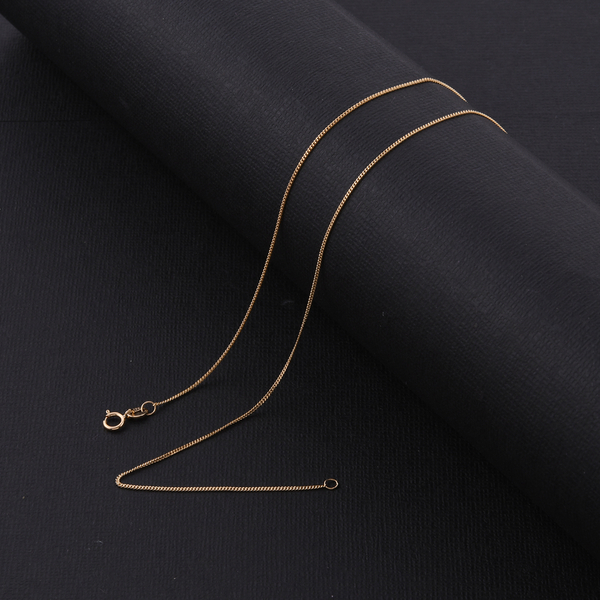 ILIANA 18K Yellow Gold Curb Necklace (Size 20)