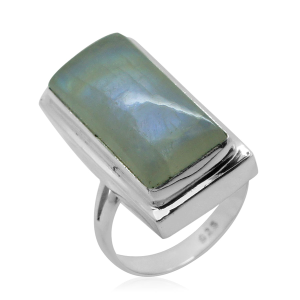 Royal Bali Collection Rainbow Moonstone (Oct) Ring in Sterling Silver 15.050 Ct.