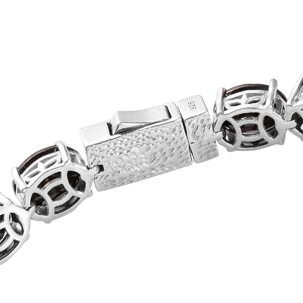 Elite Shungite Tennis Bracelet (Size 7.5) in Platinum Overlay Sterling Silver 23.30 Ct, Silver Wt. 15.90 Gms