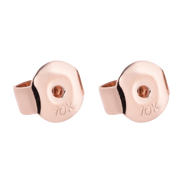 10K Rose Gold Earrings Push Backs