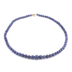 9K Yellow Gold Tanzanite Beaded Necklace (Size 20) 237.00 Ct.