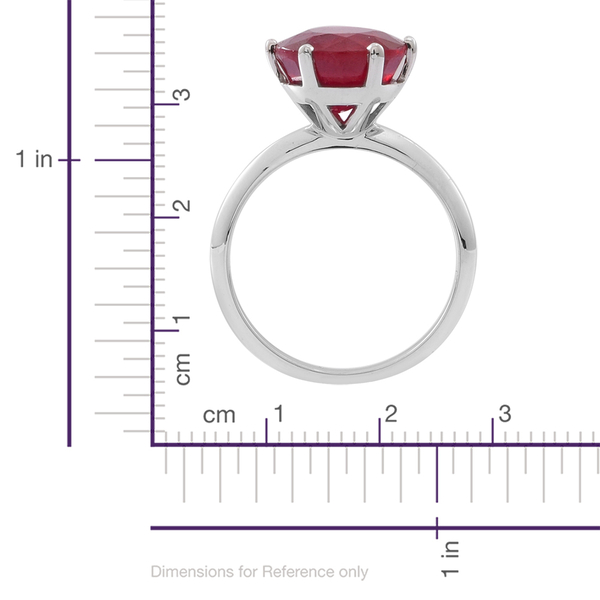 9K W Gold AAA African Ruby (Rnd) Solitaire Ring 5.750 Ct.