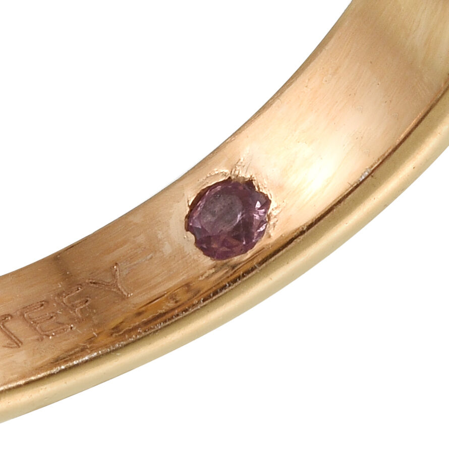 Stefy Amethyst (Rnd), Pink Sapphire Ring in 14K Gold Overlay Sterling Silver 29.030 Ct.