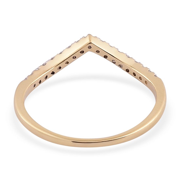 ILIANA 18K Yellow Gold 0.25 Carat IGI Certified Diamond SI G-H Wishbone Ring