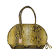 LA MAREY 100% Genuine Python Leather Snake Print Tote Bag with Zipper Closure (Size 31.5x25.5x14cm) - Yellow