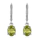 2.6 Ct Chinese Peridot Drop Earrings in Sterling Silver With Lever Back