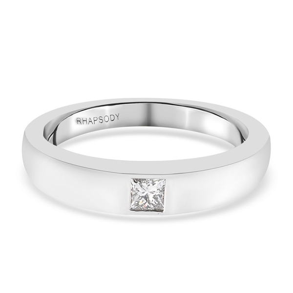 RHAPSODY 950 Platinum IGL Certified Diamond (E-F/ VS) Band Ring 0.14 Ct.
