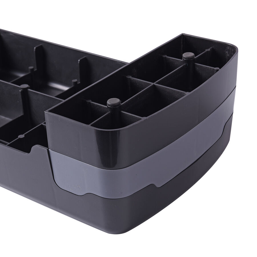 Aerobic Exercise Step Platform with 2 Levels Grey and Black 3641978
