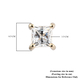Lustro Stella 9K Yellow Gold Stud Earrings (with Push Back) Made with Finest CZ