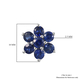 RHAPSODY 950 Platinum AAAA Blue Sapphire Floral Stud Earrings (with Screw Back) 1.37 Ct.