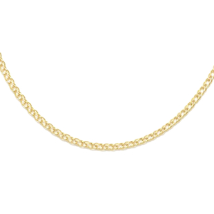Maestro Collection- 9K Yellow Gold Double Curb Necklace (Size - 18) with Spring Clasp