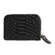 Closeout Deal Genuine Leather Snake Skin Embossed Wallet (Size 11x7 cm) - Black