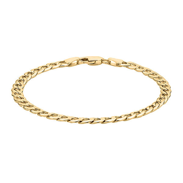 Hatton Garden Close Out Deal-9K Yellow Gold Curb Bracelet (Size 7.5) with Lobster Clasp, Gold Wt 2.7