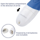 4 in 1 Facial Cleaning Brush (4xAA Battery Not Included) (Size 17x8x5 Cm) - Blue & White