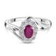 Cabo Delgado Ruby and Natural Cambodian Zircon Ring in Sterling Silver 1.22 Ct.