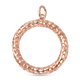 RACHEL GALLEY - 18K Vermeil Rose Gold Overlay Sterling Silver Lattice Circle Of Life Pendant, Silver