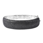 Red Carpet Collection-Natural Boi Ploi Black Spinel (Rnd) Bangle (Size 7.5) in Black Rhodium Overlay