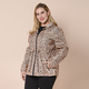 LA MAREY Leopard Pattern Water and Wind Resistant Packable Jacket (Size 8 to 18) - Brown