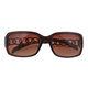 Full-Rim Sunglasses with Polycarbonate Frame Lens - Brown & Gold