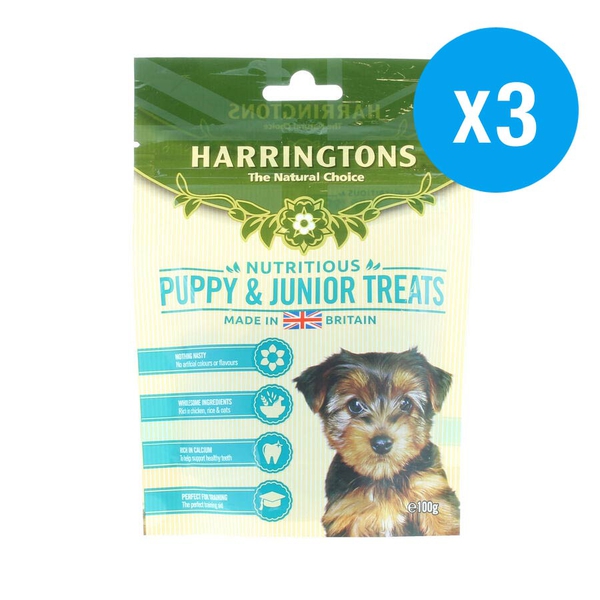 Harringtons Puppy & Junior Treats Chicken & Rice 100g (Pack of 3